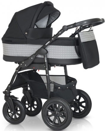 Детская коляска 2 в 1 Verdi Laser BLACK 9023-VLB-03, black